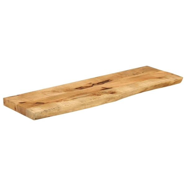 vidaXL bordplade 110x40x2,5 cm naturlig kant massivt ru mangotræ