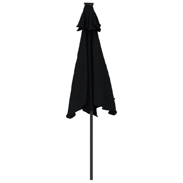 vidaXL parasol med stålstang 225x225x212 cm sort
