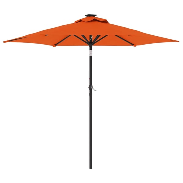 vidaXL parasol med stålstang 225x225x212 cm terracotta