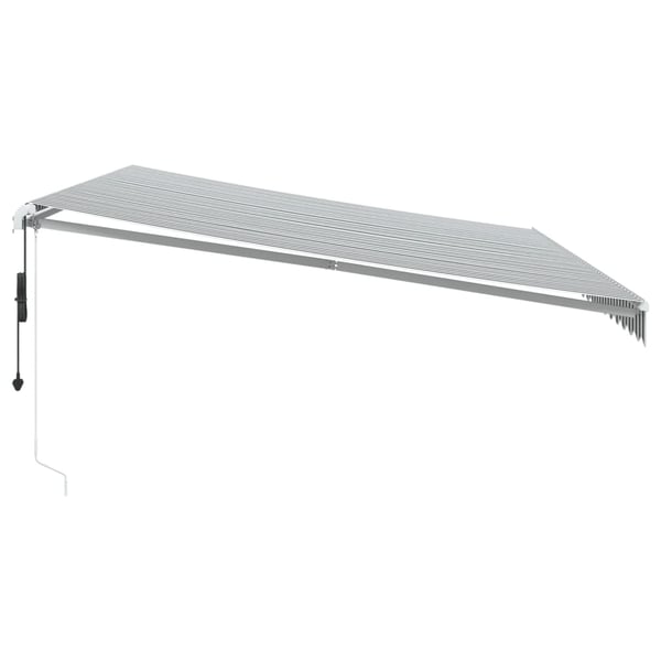 vidaXL Automatisk uttrekkbart markise antrasitt og hvit 500x300 cm