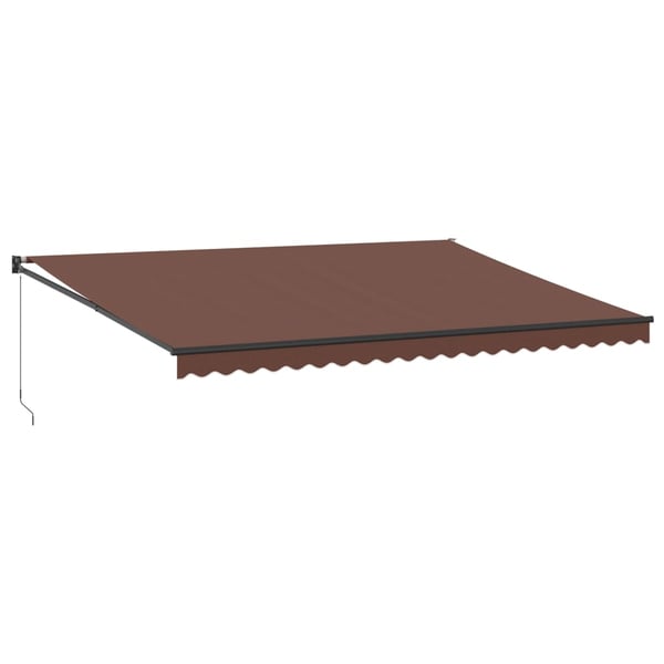 vidaXL Manuell uttrekkbar markise brun 500x300 cm