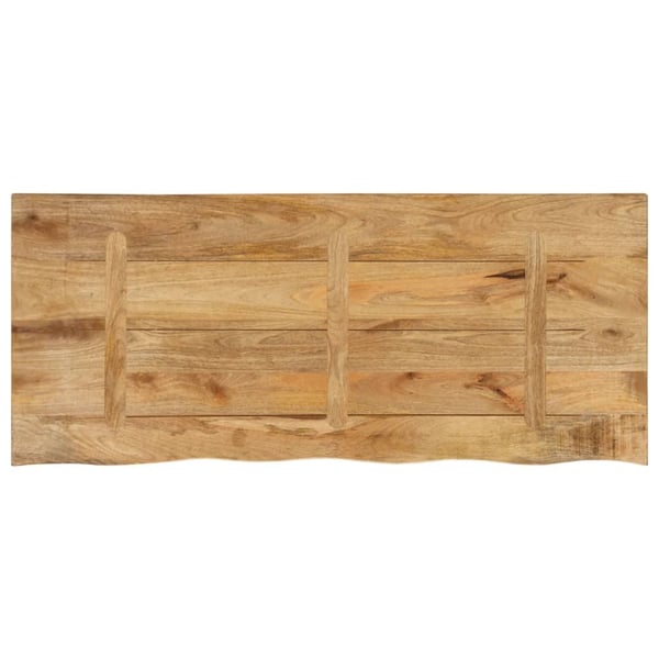 vidaXL bordplade 140x60x2,5 cm naturlig kant massivt ru mangotræ