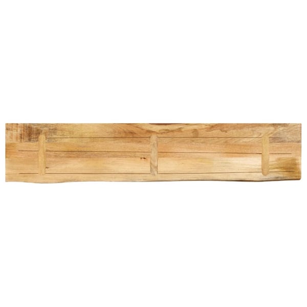 vidaXL bordplade 160x30x2,5 cm naturlig kant massivt ru mangotræ