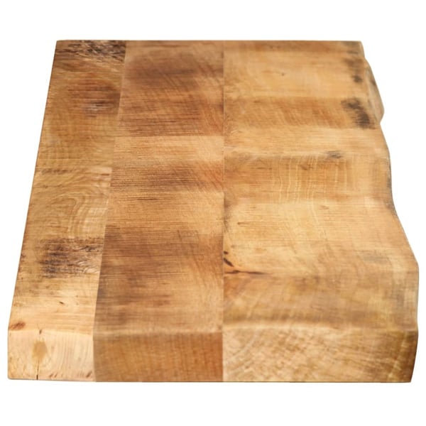 vidaXL bordplade 140x20x3,8 cm naturlig kant massivt ru mangotræ