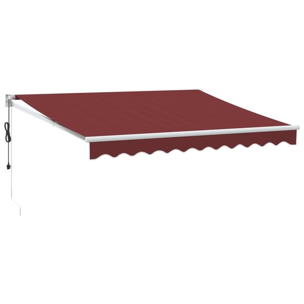 vidaXL Automatisk uttrekkbar markise med LED burgunder 300x250 cm