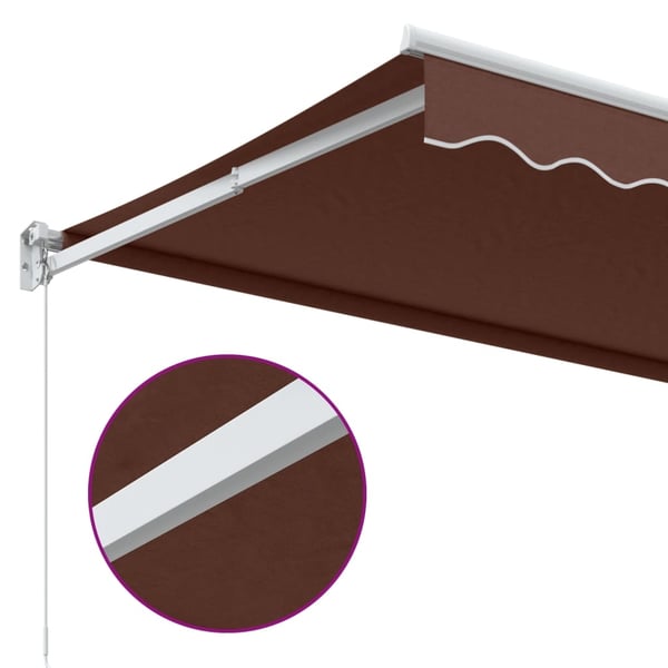 vidaXL Manuell uttrekkbar markise brun 350x250 cm