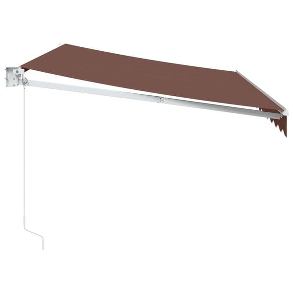 vidaXL Manuell uttrekkbar markise brun 350x250 cm