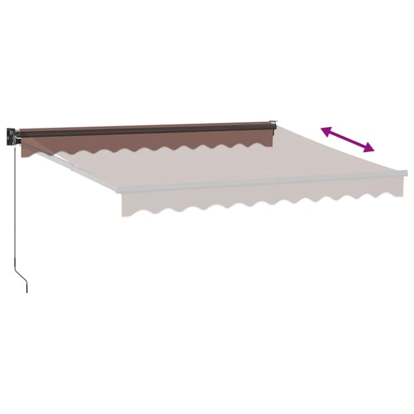 vidaXL Manuell uttrekkbar markise brun 300x250 cm