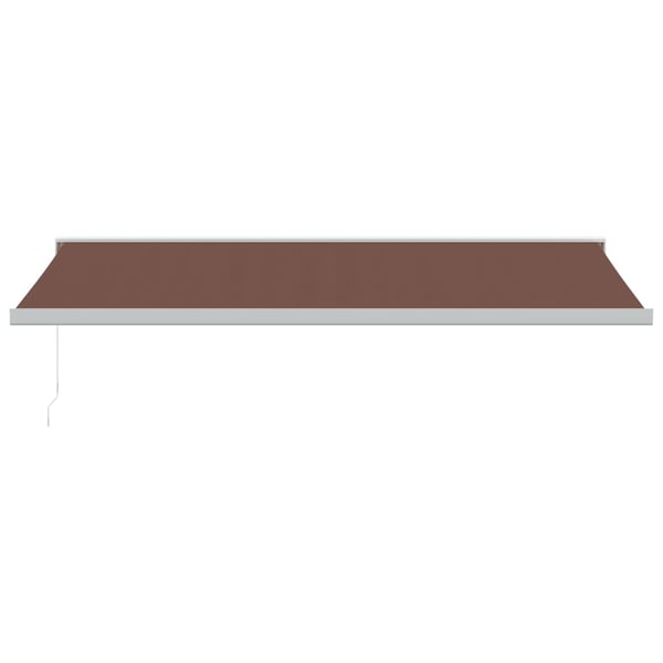 vidaXL Manuell uttrekkbar markise brun 500x300 cm