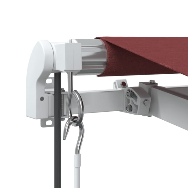 vidaXL Automatisk uttrekkbar markise med LED burgunder 400x350 cm