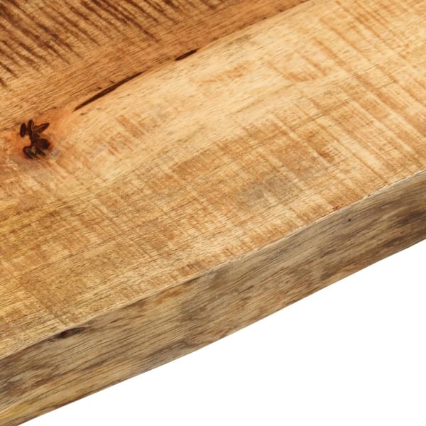 vidaXL bordplade 140x40x2,5 cm naturlig kant massivt ru mangotræ
