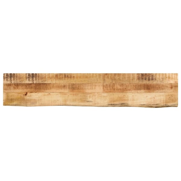 vidaXL bordplade 140x30x2,5 cm naturlig kant massivt ru mangotræ