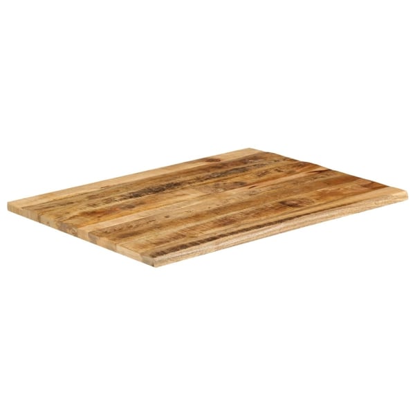 vidaXL Bordplate 100x80x2,5 cm naturlig kant grovt heltre mangotre