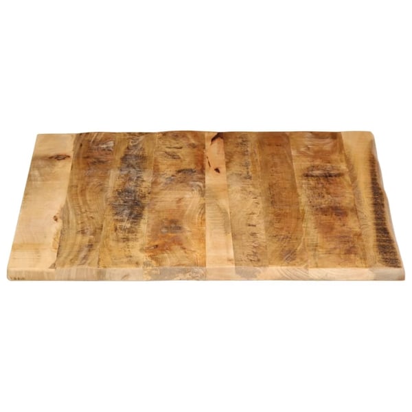 vidaXL Bordplate 100x80x2,5 cm naturlig kant grovt heltre mangotre