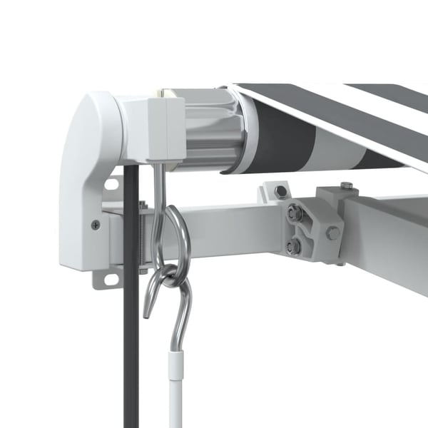 vidaXL Automatisk uttrekkbar markise antrasitt og hvit 450x300 cm