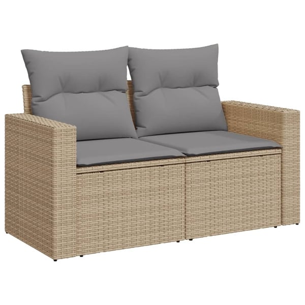 vidaXL sofasæt til haven 5 dele med hynder polyrattan beige