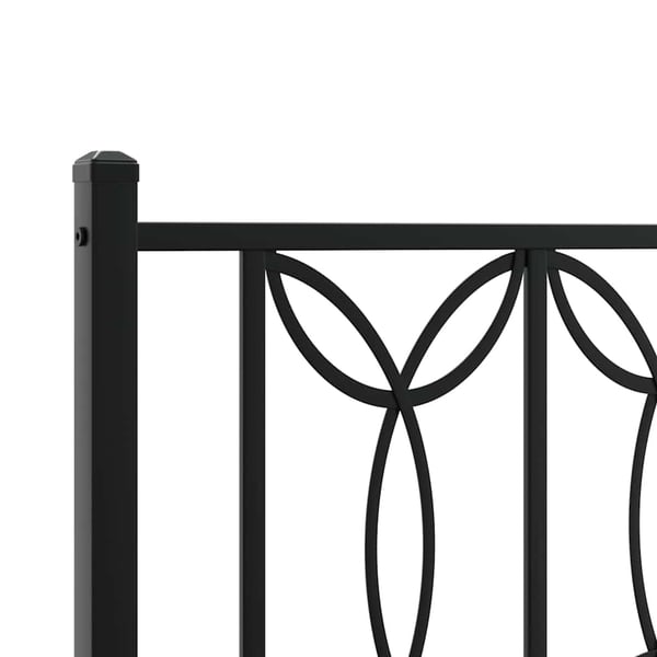 vidaXL Utskiftbar sengegavl i metall svart 107 cm