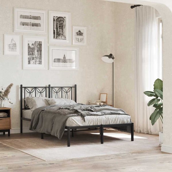 vidaXL udskiftningsgavl 120 cm metal sort
