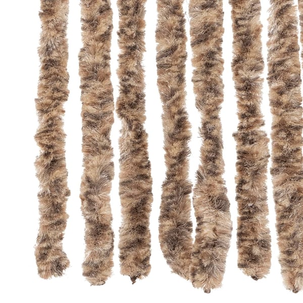 vidaXL Fluegardin beige og mørkebrun 56x200 cm chenille