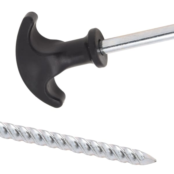 vidaXL Telttatapit 24 kpl 17 cm Ø7 mm galvanoitu teräs