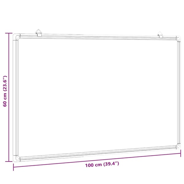 vidaXL Whiteboard magnetisch inklapbaar 120x60x1,7 cm aluminium, whiteboard, memobord, memobord keuken, white board, memo bord, magnetisch whiteboard