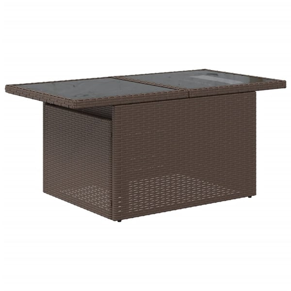 vidaXL sofasæt til haven 6 dele med hynder polyrattan brun