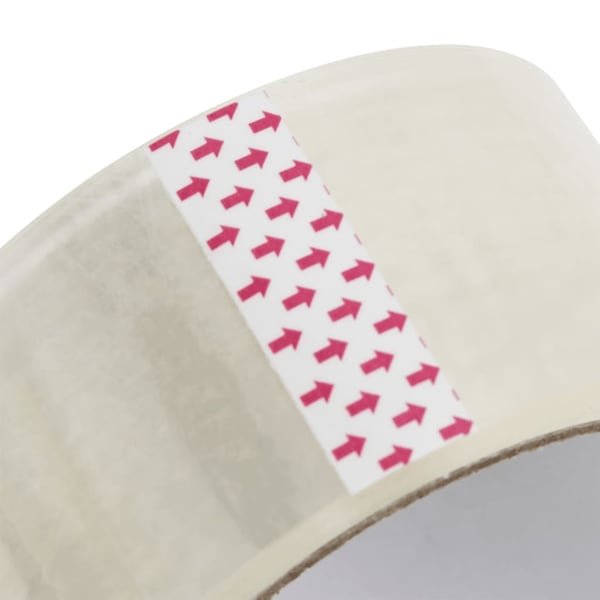 vidaXL Emballasjetape 12 stk gjennomsiktig 48 mm x 66 m