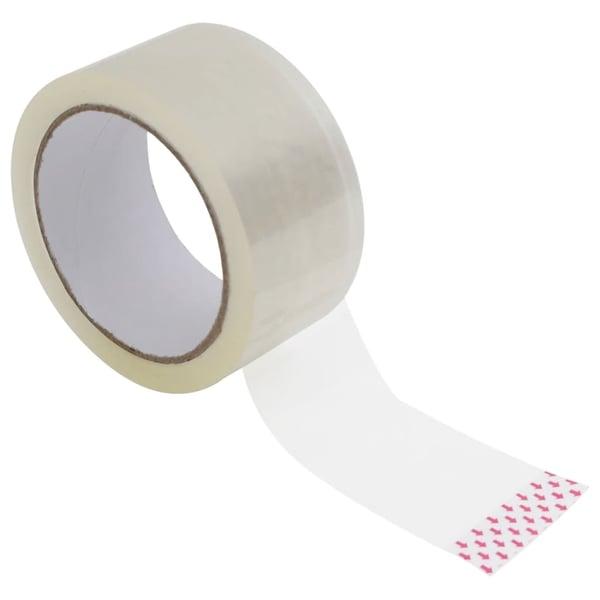 vidaXL Emballasjetape 12 stk gjennomsiktig 48 mm x 66 m