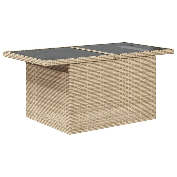 vidaXL sofasæt til haven 7 dele med hynder polyrattan beige