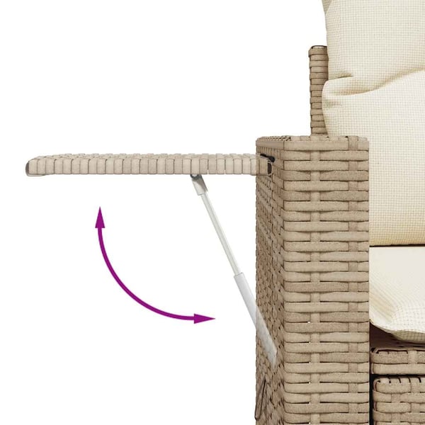 vidaXL sofasæt til haven 8 dele med hynder polyrattan beige