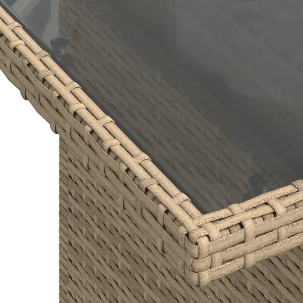 vidaXL sofasæt til haven 7 dele med hynder polyrattan beige