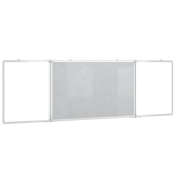 vidaXL magnetisk whiteboard 160x50x1,7 cm foldbart aluminium