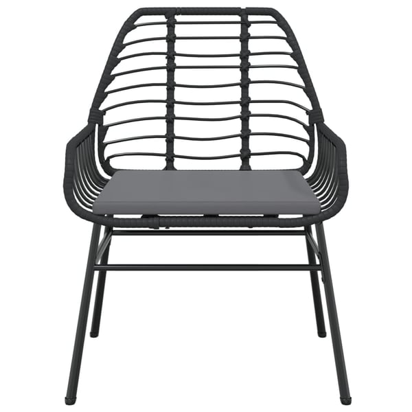 vidaXL havestole 2 stk. med hynder polyrattan sort