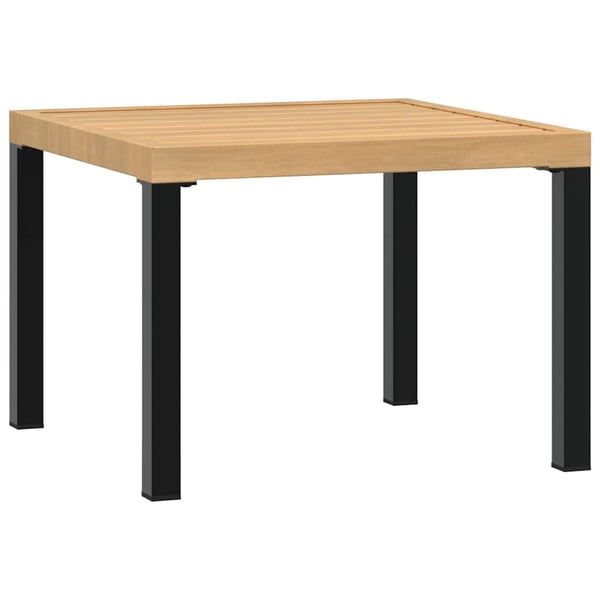 vidaXL Utendørs salongbord svart 55x55x39,5 cm pulverlakkert stål