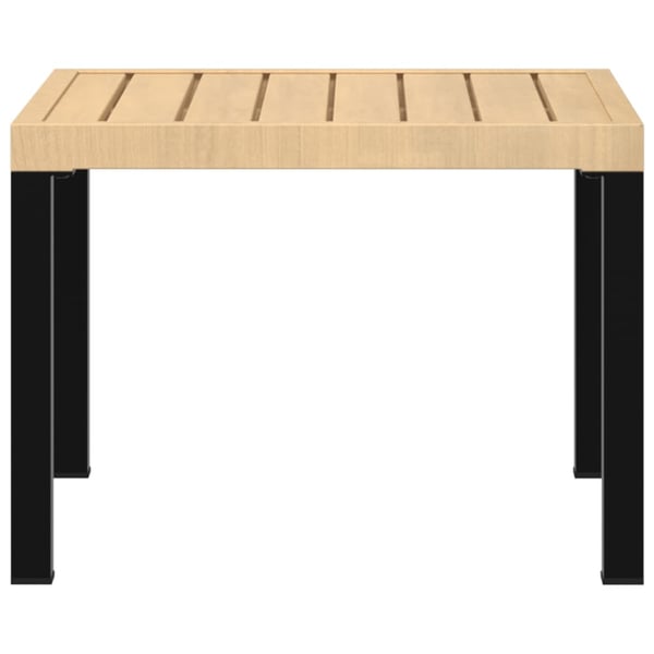 vidaXL Utendørs salongbord svart 55x55x39,5 cm pulverlakkert stål