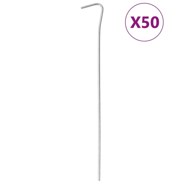 vidaXL teltpløkker 50 stk. 23 cm Ø3 mm galvaniseret stål