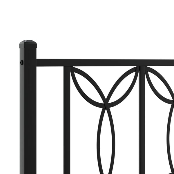 vidaXL sengeramme med sengegavl 90x200 cm metal sort