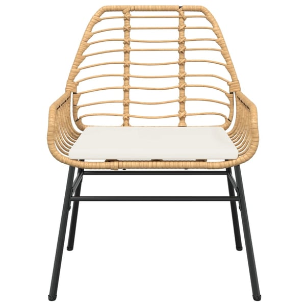vidaXL havestole 2 stk. med hynder polyrattan brun