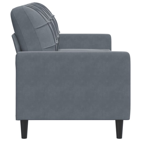 vidaXL 3-personers sofa 180 cm fløjl mørkegrå