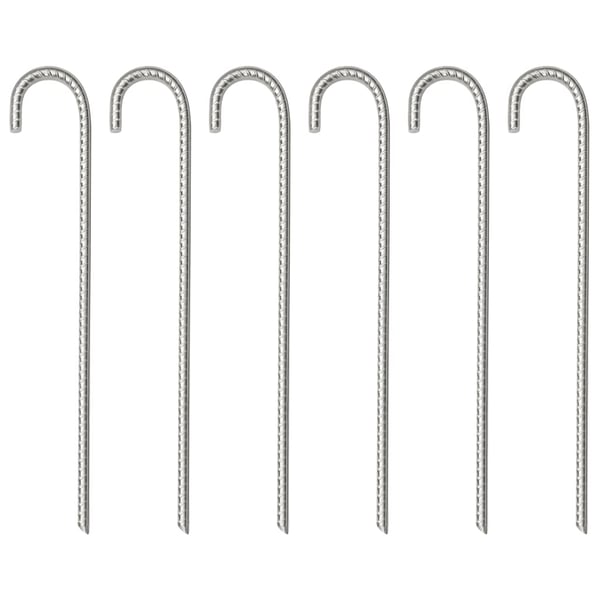 vidaXL Teltplugger 6 stk 37 cm Ø10 mm galvanisert stål