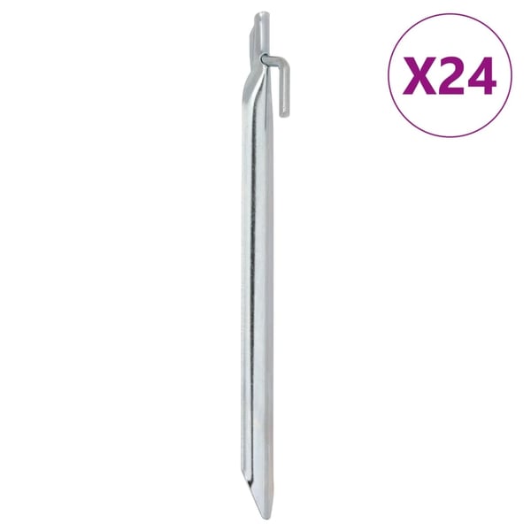 vidaXL teltpløkker 24 stk. V-facon 25 cm Ø20 mm galvaniseret stål