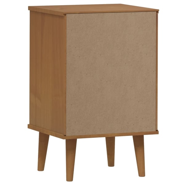 vidaXL Nattbord MOLDE brun 40x35x65 cm heltre furu