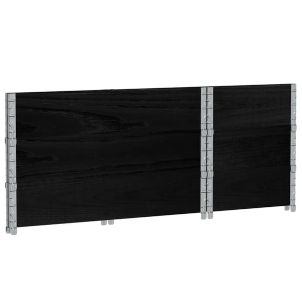 vidaXL Pallekarmer 3 stk svart 100x50 cm heltre furu