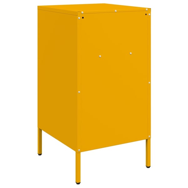 vidaXL Nattbord 2 stk sennepsgul 36x39x68 cm stål