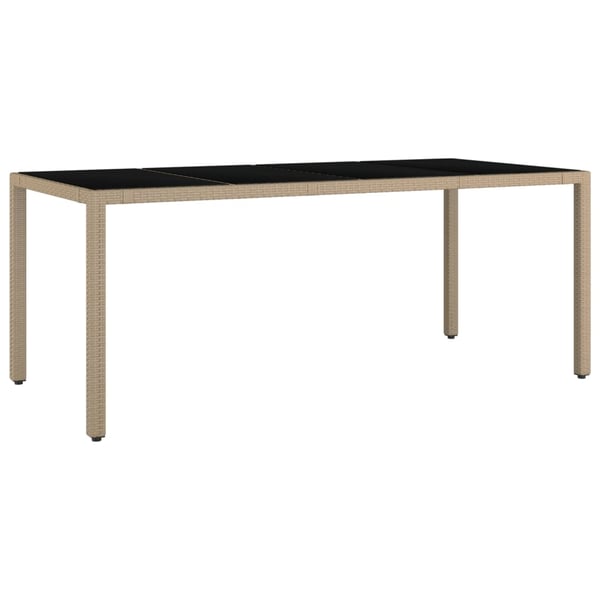 vidaXL bistrosæt til haven 9 dele med hynder polyrattan beige