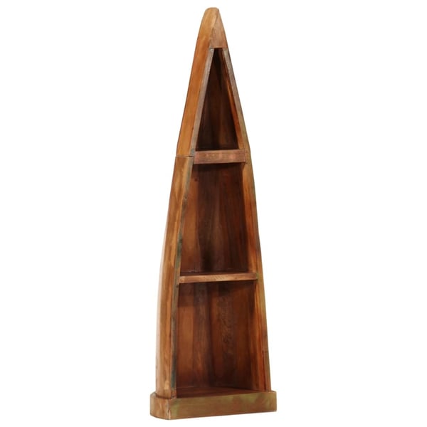 vidaXL reol 39x27x127 cm bådinspireret massivt genbrugstræ