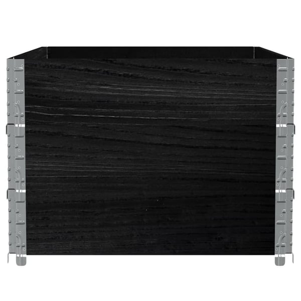 vidaXL Pallekarmer 3 stk svart 120x80 cm heltre furu
