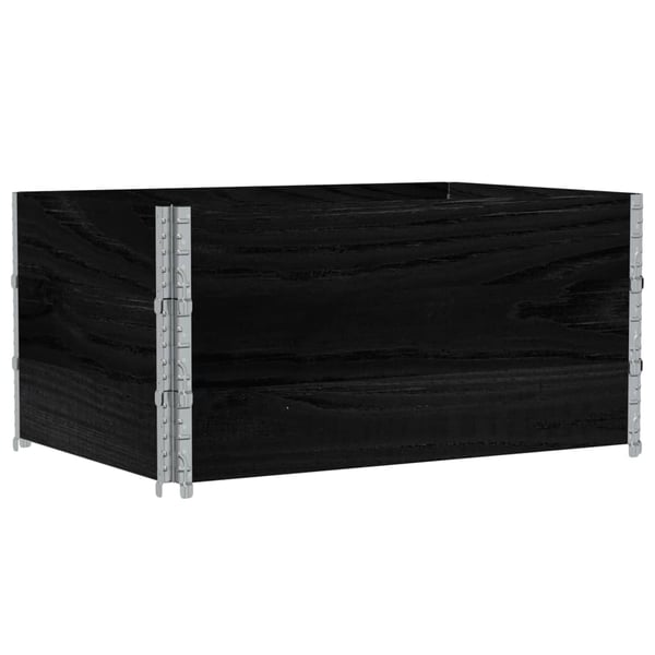 vidaXL Pallekarmer 3 stk svart 120x80 cm heltre furu