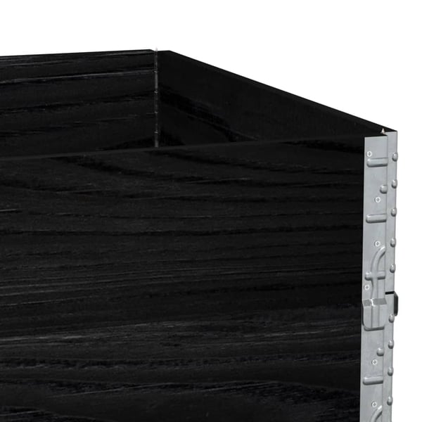 vidaXL Pallekarmer 3 stk svart 120x80 cm heltre furu