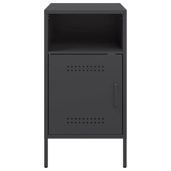 vidaXL sengeborde 2 stk. 36x39x68 cm stål sort